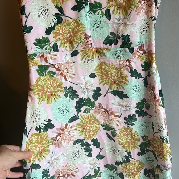 Sam Edelman Floral Midi Dress in Pink Multi size 8 great condition - Picture 5 of 15